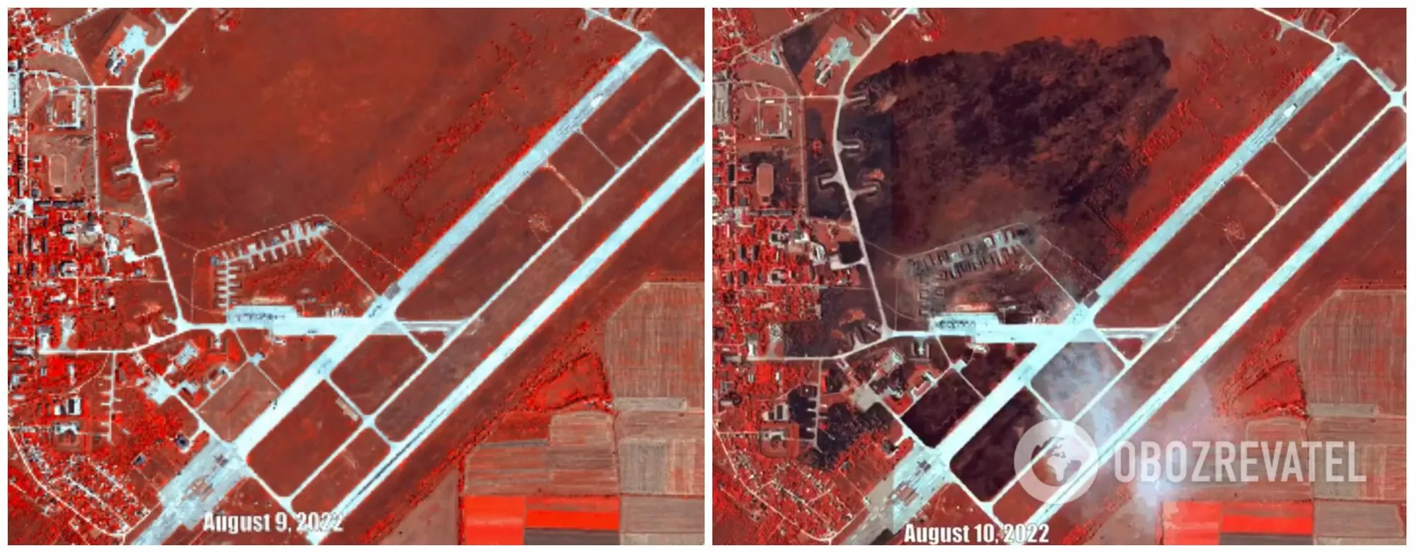Супутникові знімки до та після вибухів dqxikeidqxiqrkant