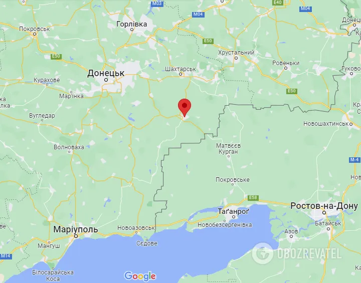 Амвросіївка на карті