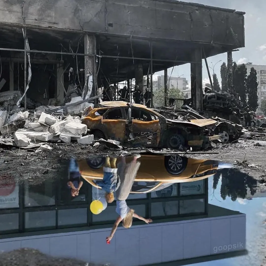 Раніше там були люди. Український дизайнер зворушив мережу фото до та після війни