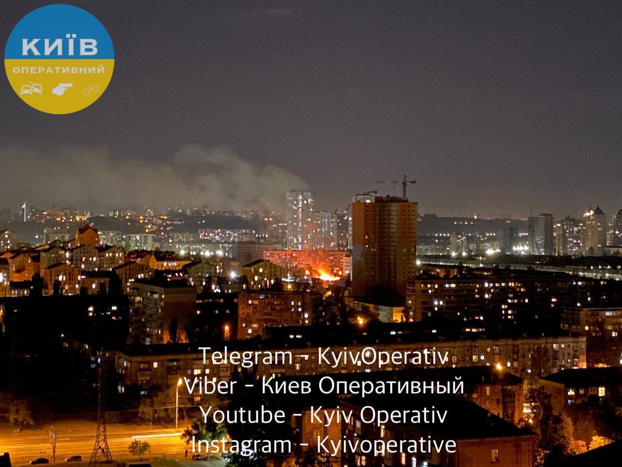 Сильный пожар в Киеве. dqxikeidqxidqeant