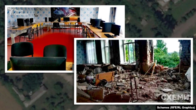 Комп’ютерний клас у школі до окупації та після її початку