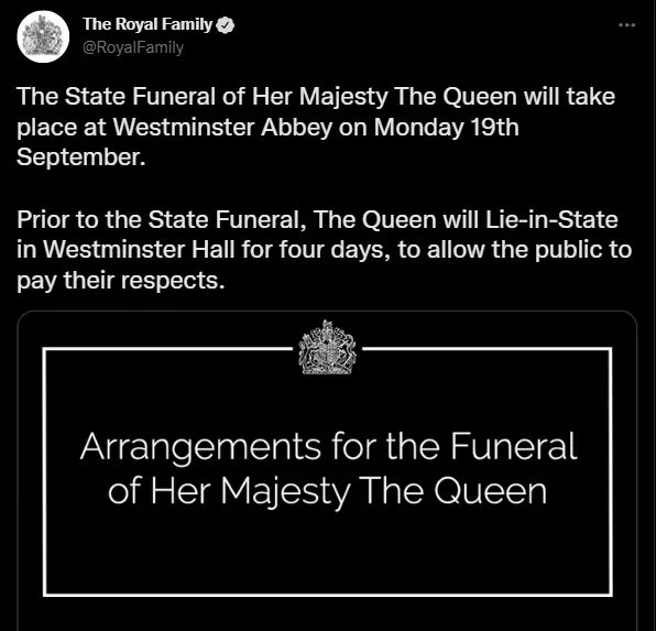 В Букингенском дворце назвали дату похорон Елизаветы II dqxikeidqxidqrant