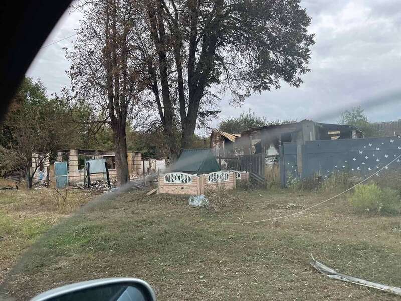 Село Уди після обстрілу