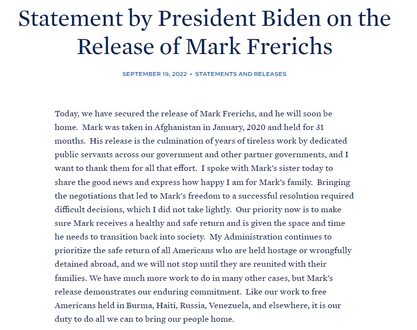 Скриншот с сайта Белого дома dqxikeidqxidqrant