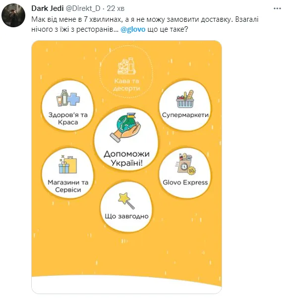 Доставка Glovo повернулася в урізаному форматі