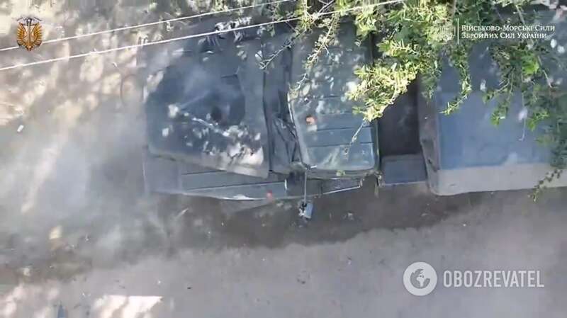 Пошкоджене авто російських військових