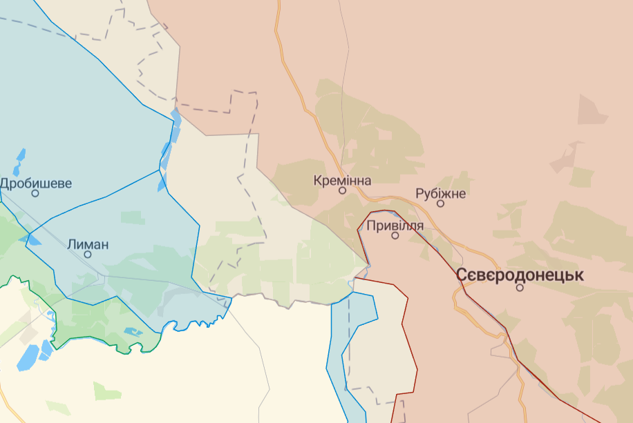 Звільнення селищ біля Лиману та просування в Луганській області: оновлена карта війни