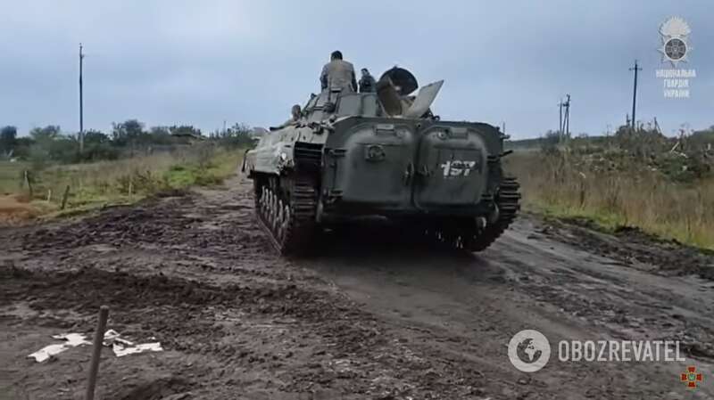 Нацгвардійці захопили ворожу БМП