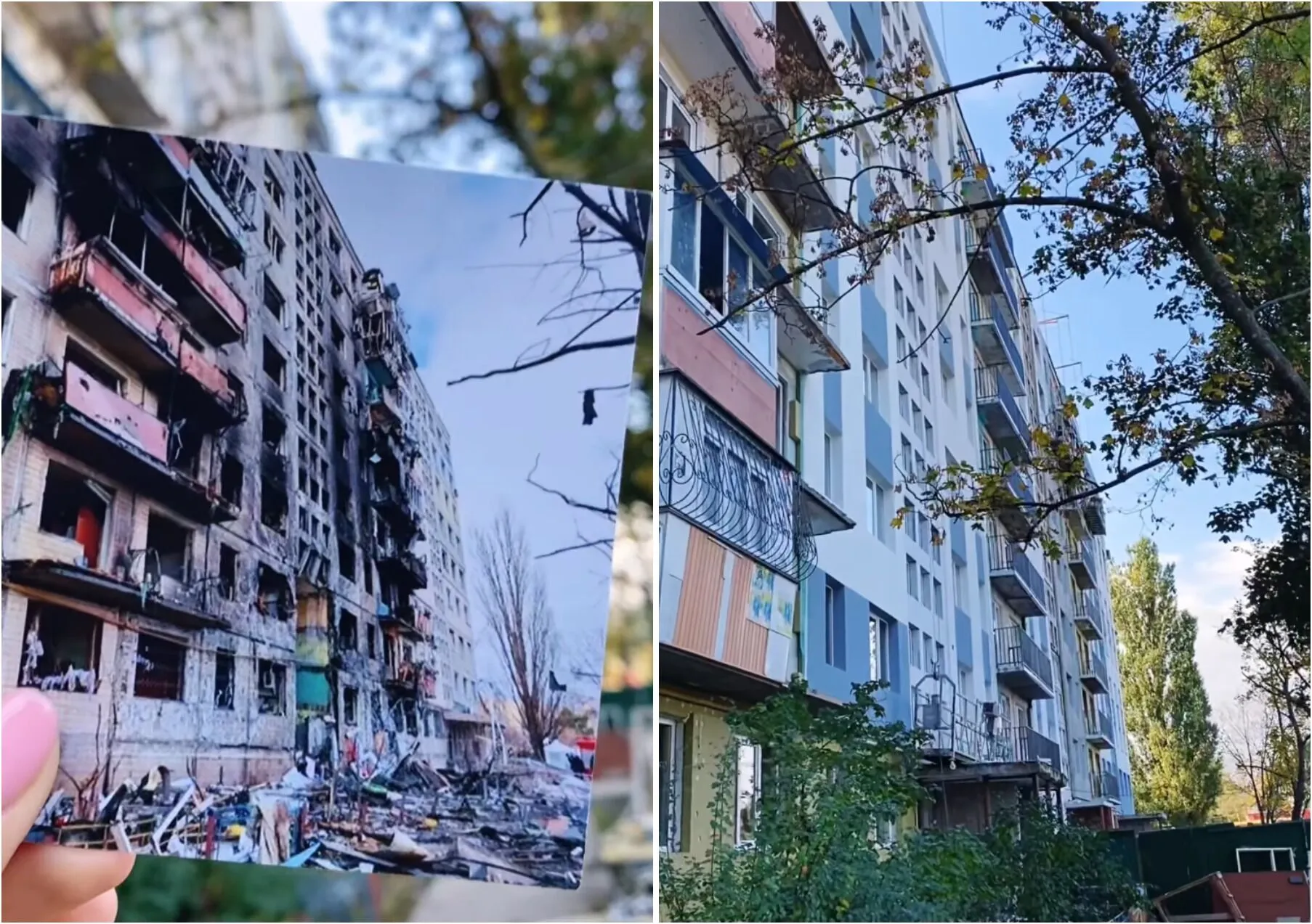 Блогерка показала, як швидко українці відбудовують зруйновані окупантами будівлі. Відео вразило мережу