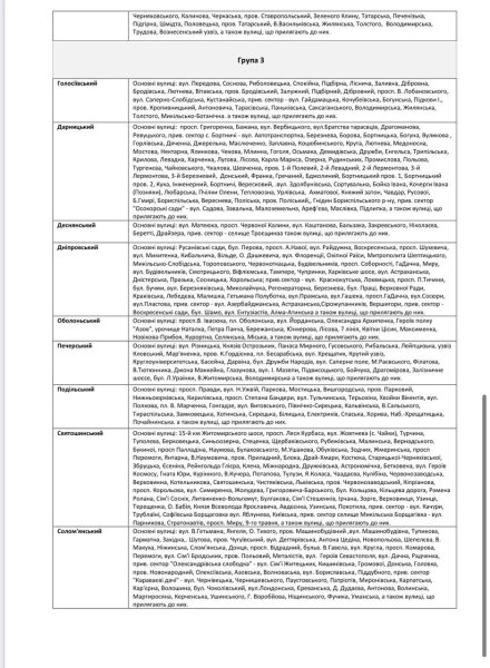 графік відключення світла, київ, блекаут, світло, електрика