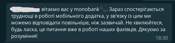 В Monobank заявили о трудностях в работе приложения dqxikeidqxidqeant