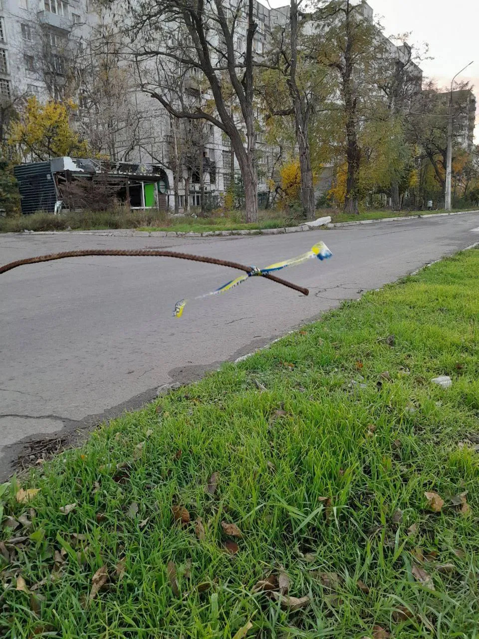 У Маріуполі партизани нагадали окупантам та колаборантам, що ЗСУ вже близько. Фото dqxikeidqxidqrant