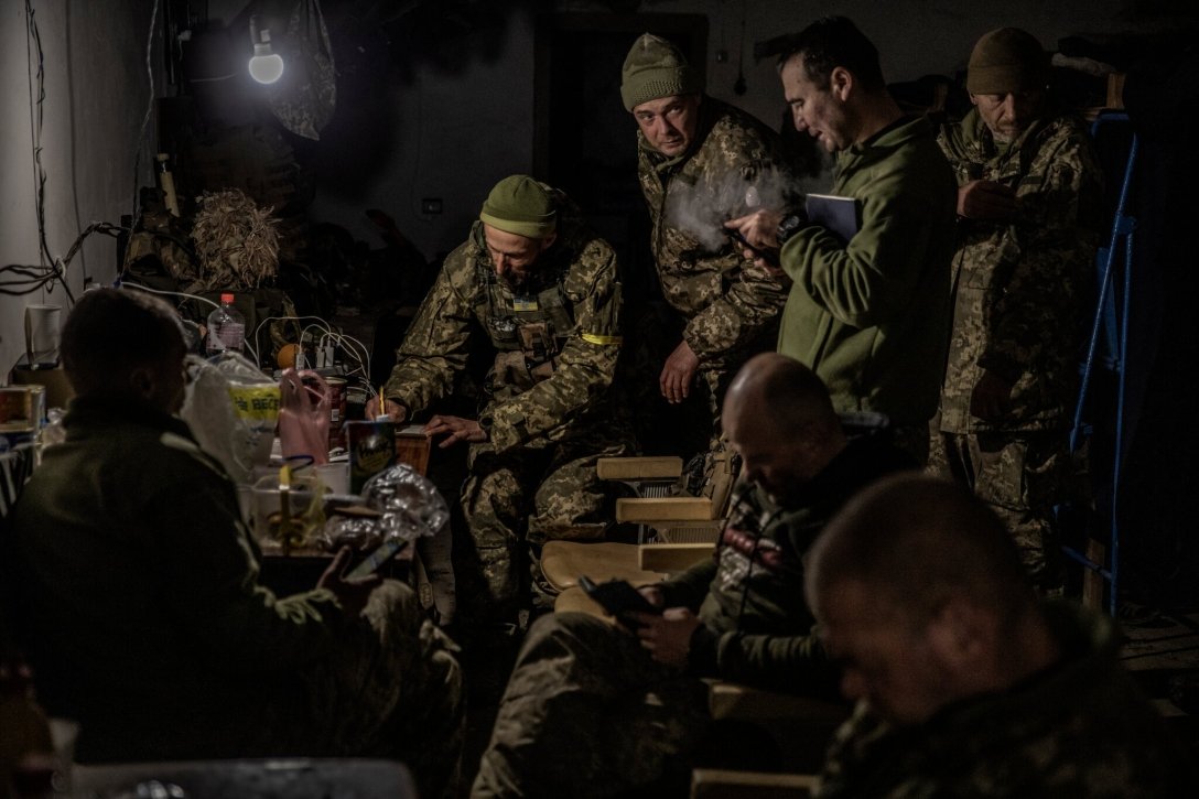 Українські військові у Бахмуті