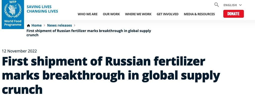 Російське судно з добривами вирушить до Малаві dqxikeidqxitkant