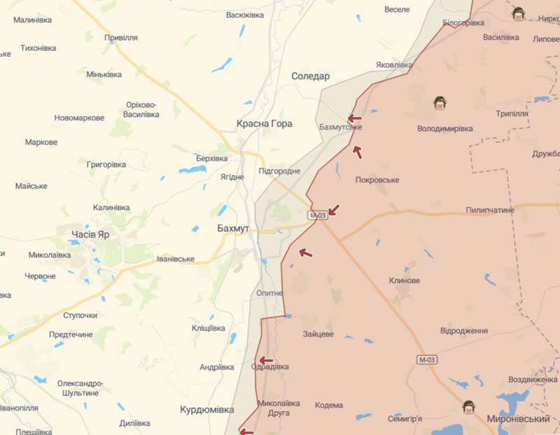 Оновлено карту бойових дій: на Донбасі зберігається складна ситуація