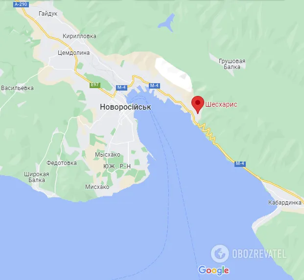 Российское предприятие Шесхарис на карте