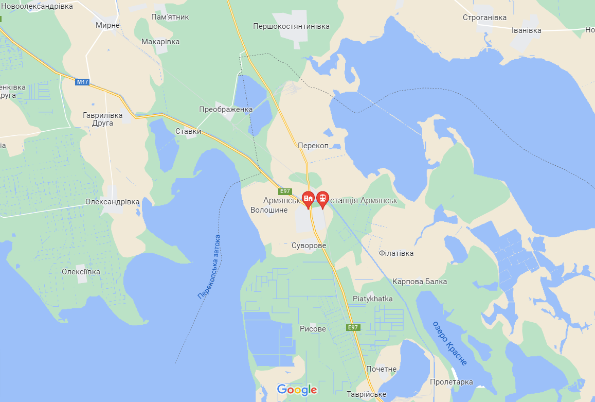 Окупанти звозять залізобетонні конструкції ближче до "воротів" в Крим dqxikeidqxidqrant