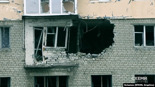 Руйнування в Ізюмі