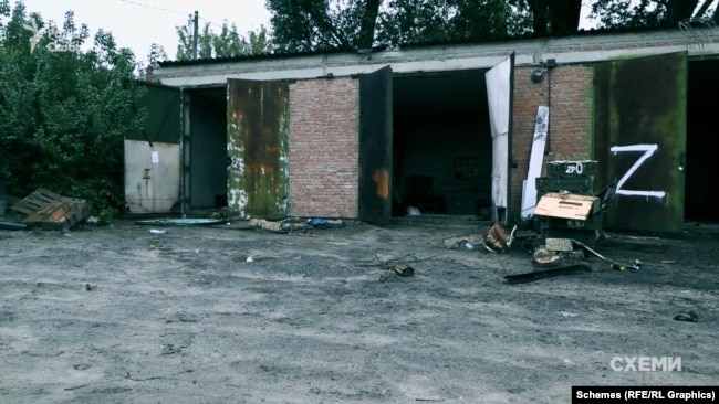 Одне з місць дислокації військових РФ в Ізюмі