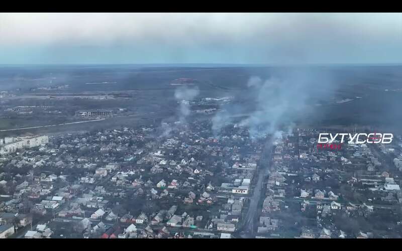 Українські десантники вибили росіян зі східної околиці Бахмута: відео з безпілотника
