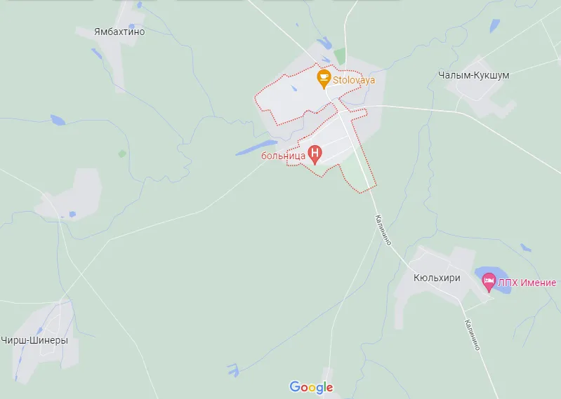 Кюльхири и Калинино на карте