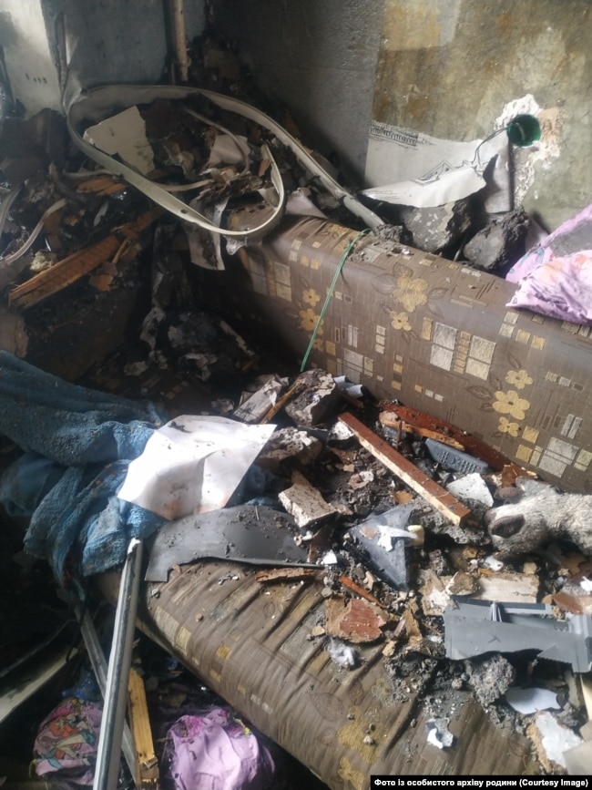 Квартира Кос’янових після обстрілу. Фото із особистого архіву родини
