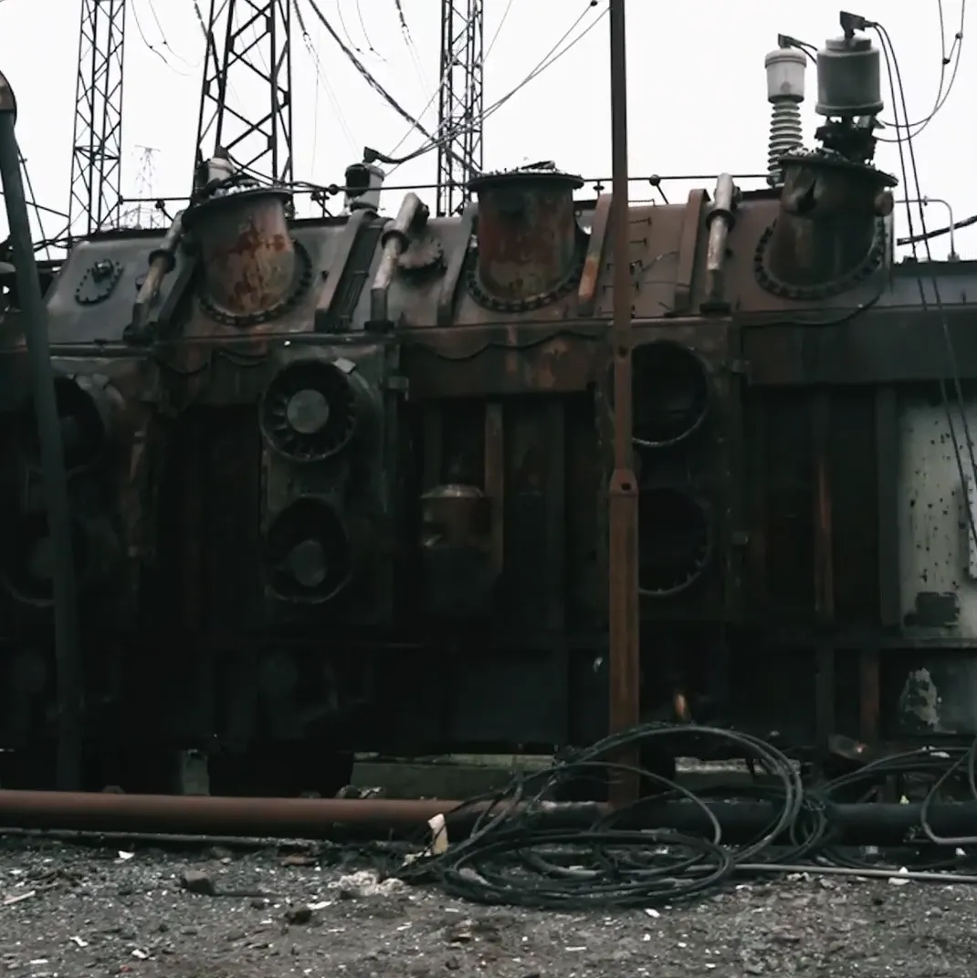 Сгоревший трансформатор