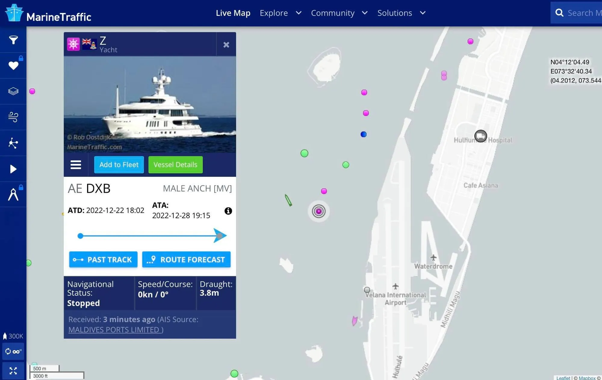 Розташування яхти Жеваго dqxikeidqxidqeant