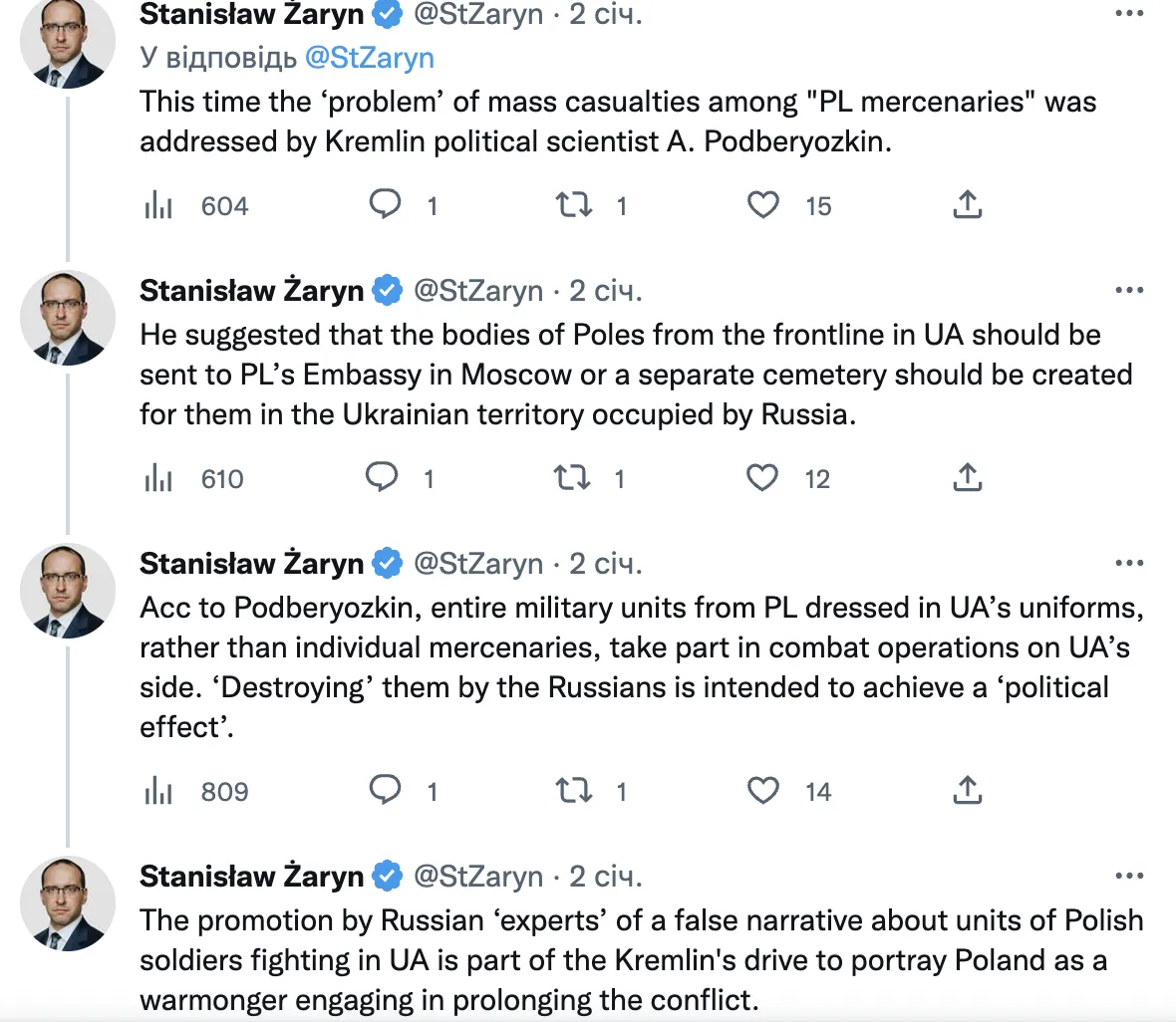 Російські пропагандисти запустили фейк про ’’польських найманців’’ в Україні: у Варшаві відреагували