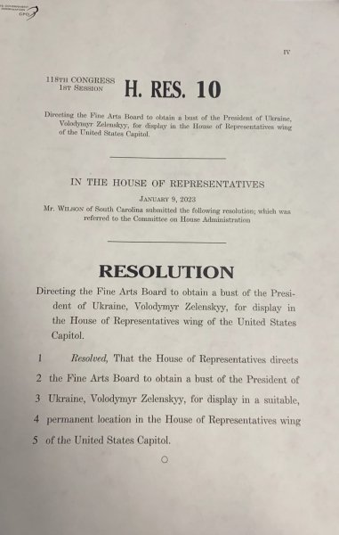 резолюция, бюст Зеленского dqxikeidqxidqrant