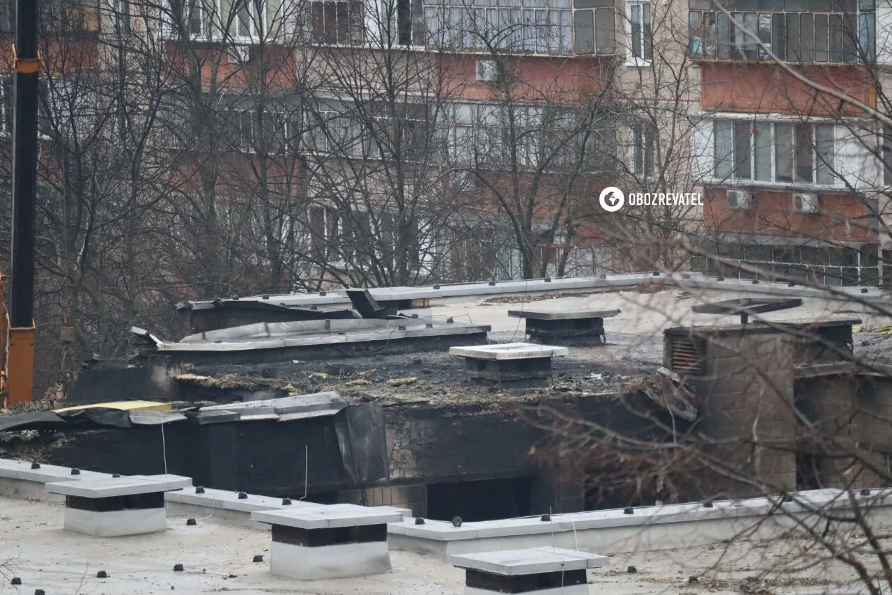 Последствия авиакатастрофы.