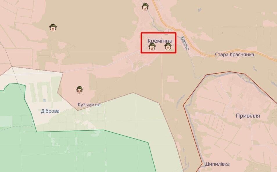 У США відзначили успіхи ЗСУ біля Кремінної: лінія фронту наближається до міста. Карта бойових дій dqxikeidqxidqrant