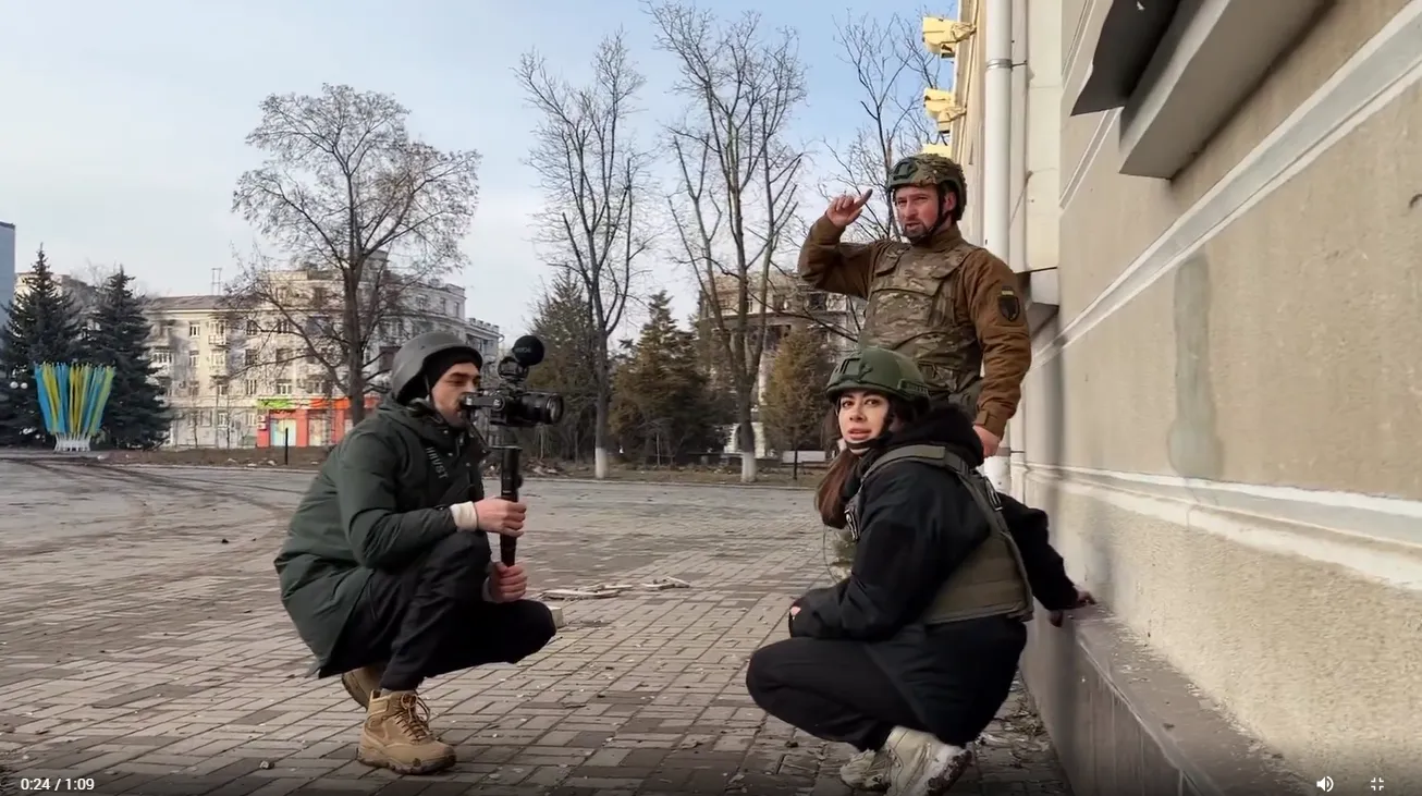 Рамина в Бахмуте впервые попала под артиллерийский обстрел. Видео dqxikeidqxidqeant