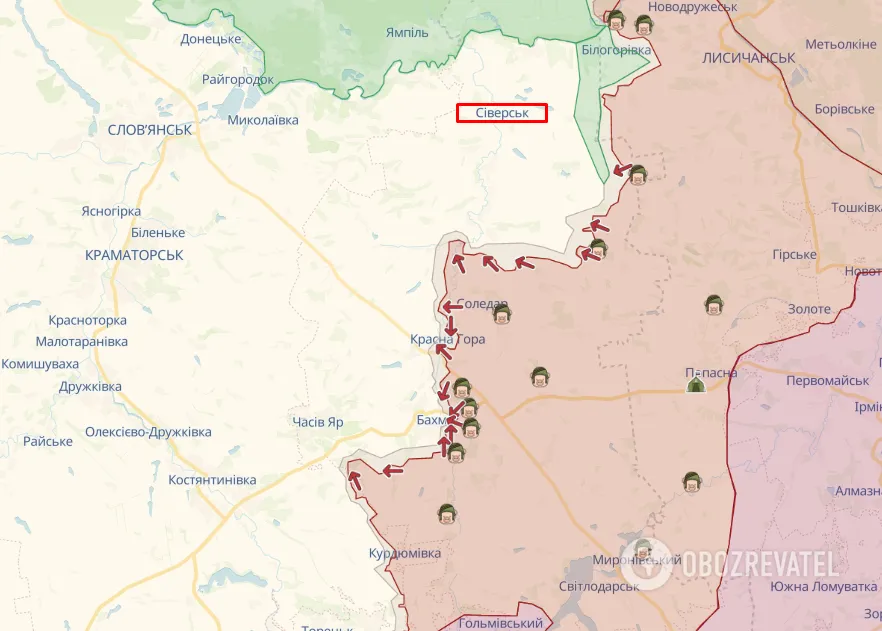 Северск на карте