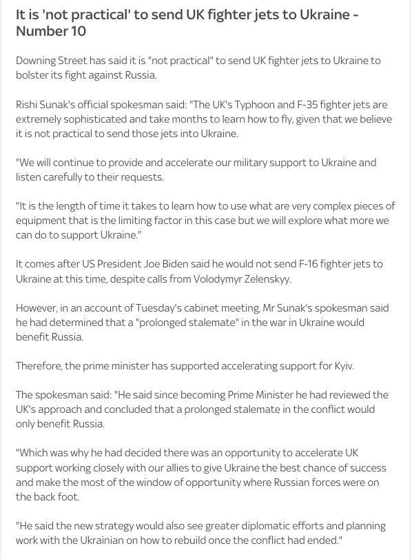 Британия не считает целесообразной отправку Украине самолётов Typhoon и F-35 dqxikeidqxidqrant