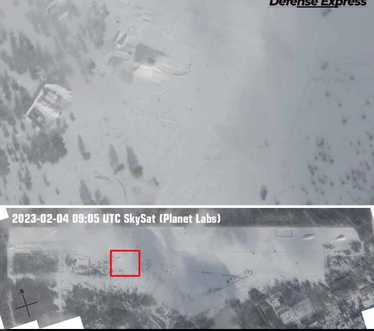 Все в снегу. Появились свежие снимки аэродрома Зябровка в Беларуси в 22 км от Украины