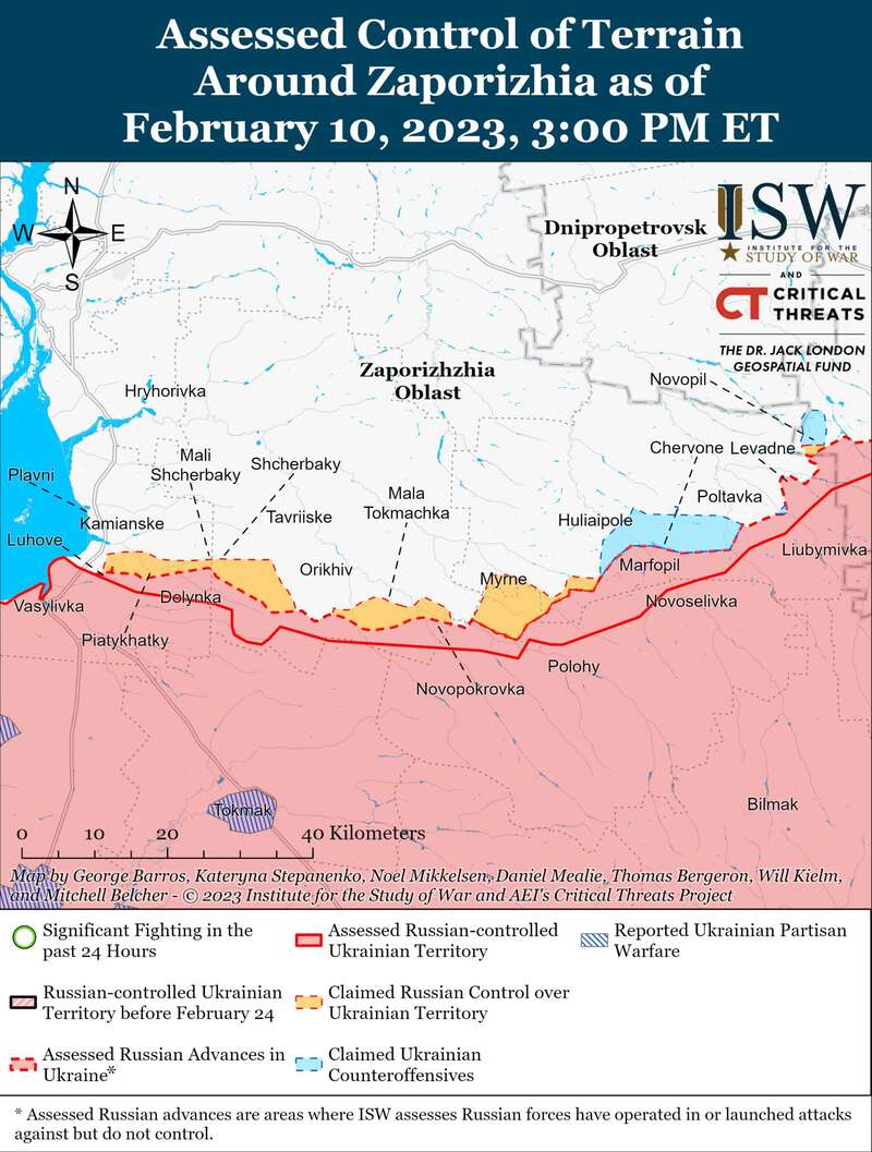 Окупанти намагаються перерізати дороги до Бахмута і наступати у Кремінної: карти боїв ISW