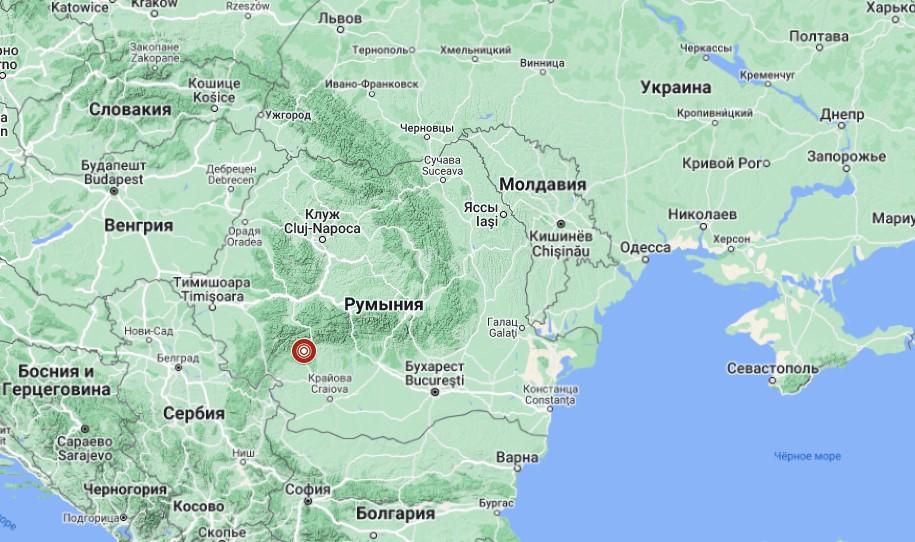 У Румунії зафіксували сильний землетрус / скріншот із Google-карт dqxikeidqxidqrant