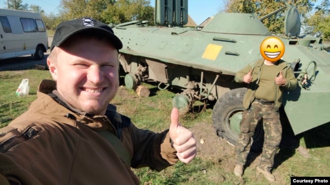 Юрій з бійцем з позивним «Вадімич»