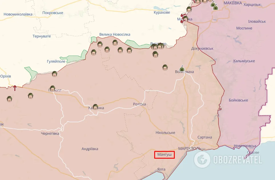 Мангуш на карте