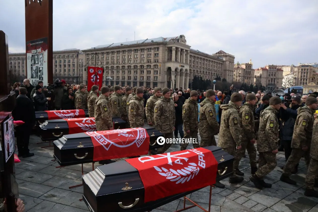 В Киеве прощаются с героями-разведчиками ’’Святошей’’, ’’Аполлоном’’, ’’Непейпивом’’ и ’’Тарасием’’. Фото и видео