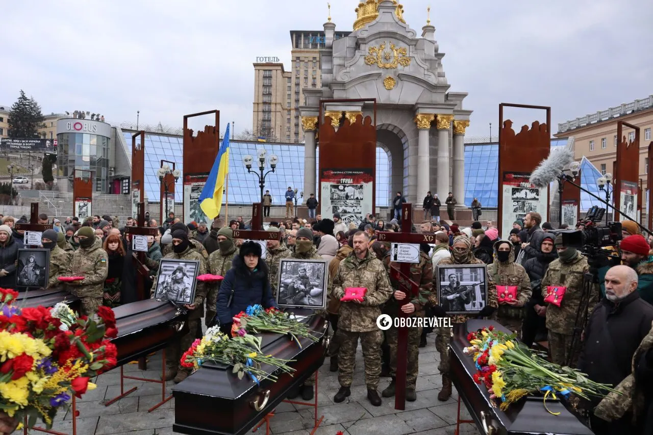 В Киеве прощаются с героями-разведчиками ’’Святошей’’, ’’Аполлоном’’, ’’Непейпивом’’ и ’’Тарасием’’. Фото и видео