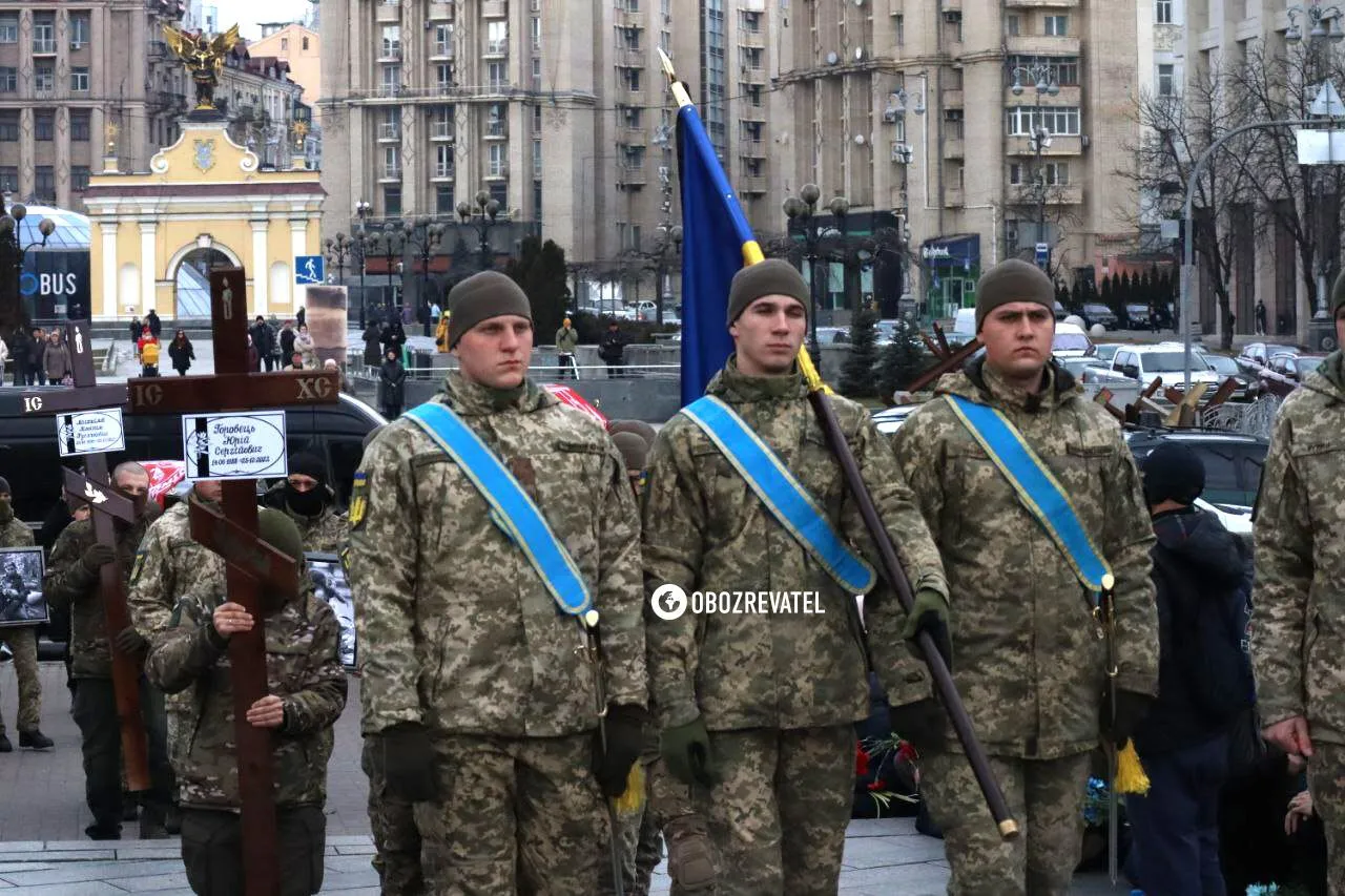 В Киеве прощаются с героями-разведчиками ’’Святошей’’, ’’Аполлоном’’, ’’Непейпивом’’ и ’’Тарасием’’. Фото и видео