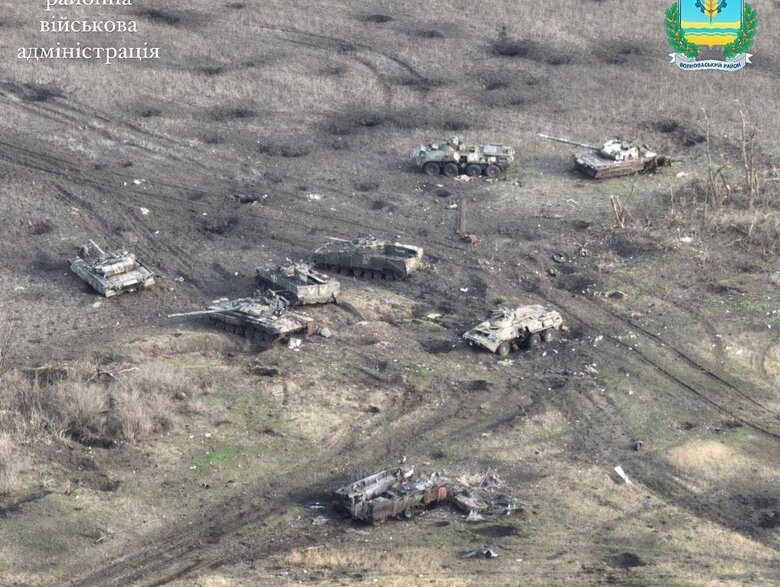 Розбита ворожа техніка в районі Вугледару 02