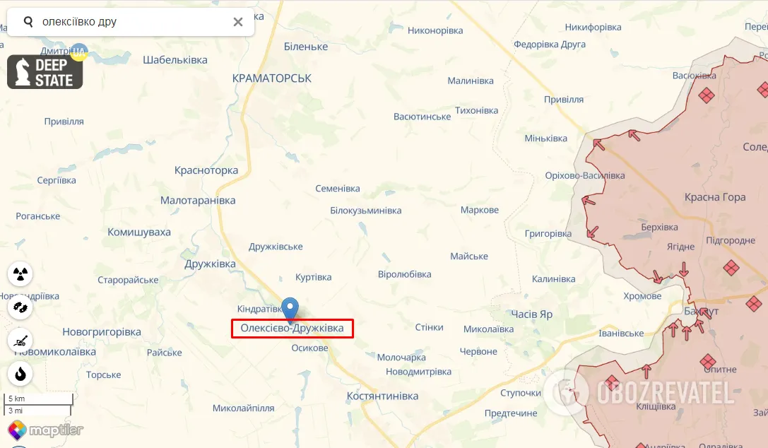 Олексієво-Дружківка на карті