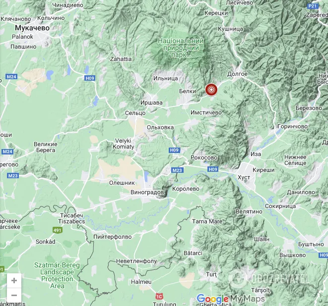 Епіцентр землетрусу в Україні 14 квітня dqxikeidqxidqrant