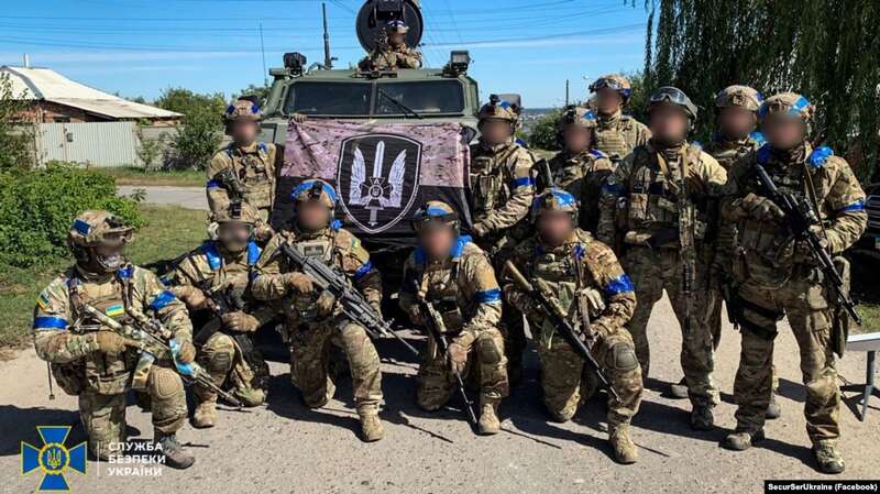 Бійці Центру спеціальних операцій «А» СБУ в звільненому від військ РФ місті Куп’янську на Харківщині. Фото оприлюднене 10 вересня 2022 року