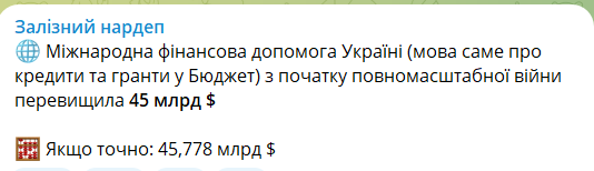 Обсяг допомоги становив 45,778 мільярдів доларів dqxikeidqxidqeant