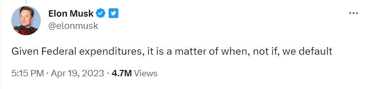 Маск вважає, що дефолт у США неминучий dqxikeidqxidqrant