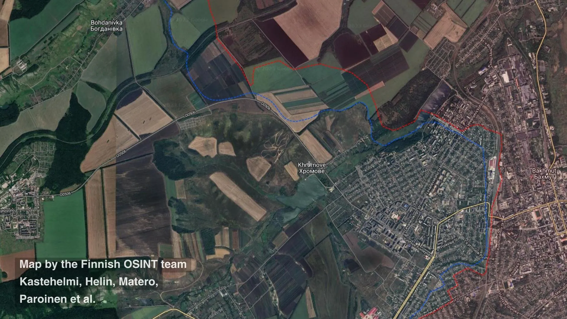 Біля Бахмута тривають надважкі бої: опубліковано супутникові знімки